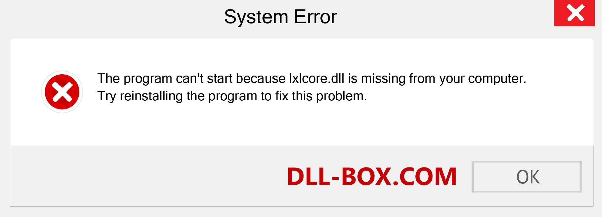  lxlcore.dll file is missing?. Download for Windows 7, 8, 10 - Fix  lxlcore dll Missing Error on Windows, photos, images